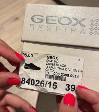 Zapatos Geox Mujer Negros Charol