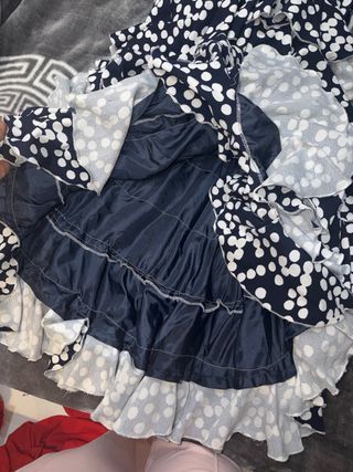 Vestido Flamenca Lunares Una Manga si otra no