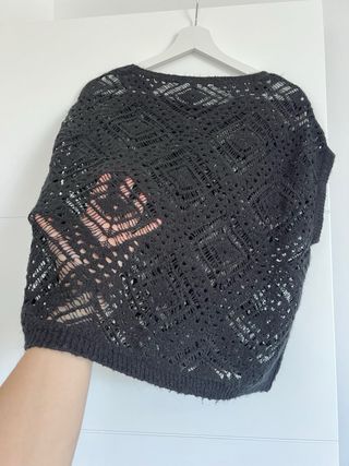 Chaleco Benetton negro tejido