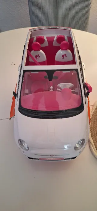 Coche Barbie Rosa y Blanco