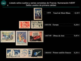 Sellos de Francia años 1964 y 65 Usados