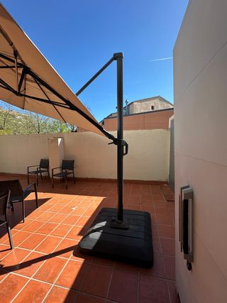 Parasol Excéntrico Naterial 280x390 cm Beige