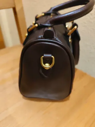 Bolso piel mini vintage elegante marrón