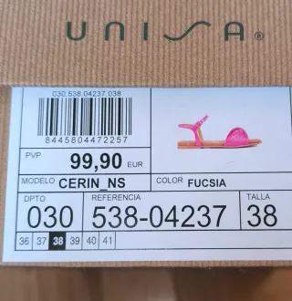 Sandalias Unisa Mujer Talla 38 Fucsia