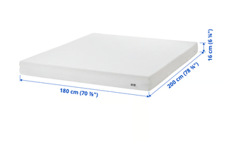 Letto matrimoniale blu con materasso