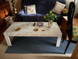 Mesa maciza de marmol vintage