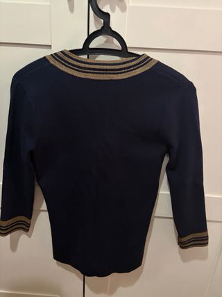 Jersey Morgan azul y dorado talla S