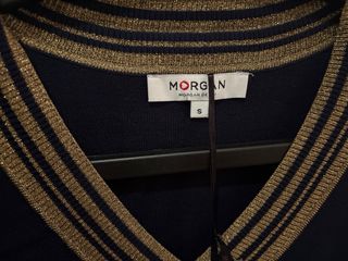 Jersey Morgan azul y dorado talla S