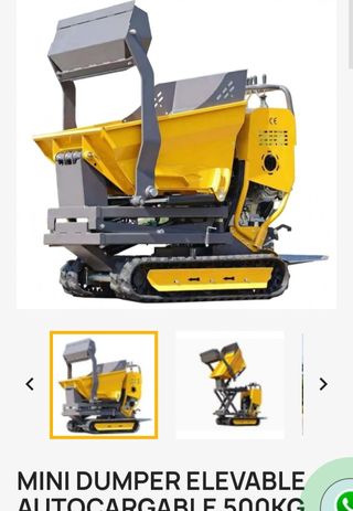 NUEVOS Mini dumper elevable autocargable 500kg