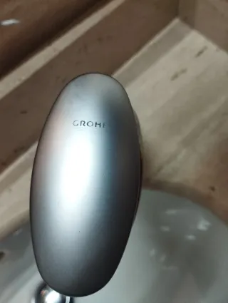 Mueble de baño madera y cristal