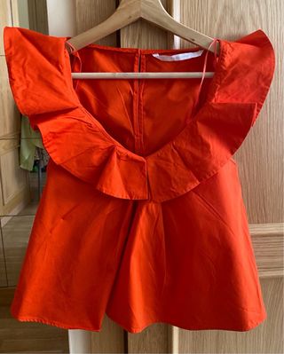 Blusa Zara Coral Talla XS