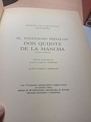 El Quijote en 4 tomos