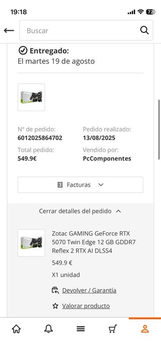 Tarjeta Gráfica RTX 5070 Zotac GAMING GeForce