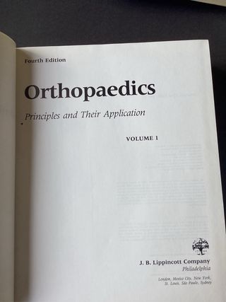 Libro Orthopaedics. Samuel L Turek