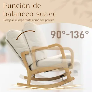 Sillón Mecedora Nórdico con Reposapiés