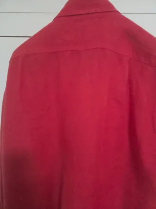 Camisa Lino XXL Carolina Herrera Roja