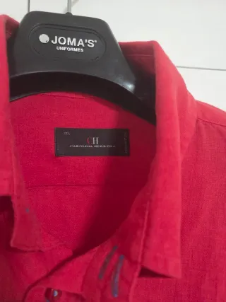 Camisa Lino XXL Carolina Herrera Roja