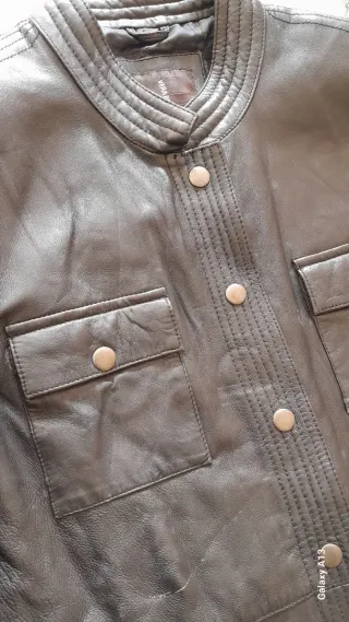 Giacca in pelle donna nera taglia 44