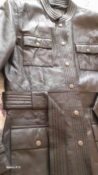 Giacca in pelle donna nera taglia 44