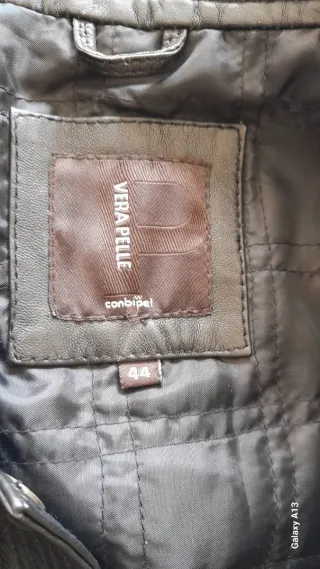 Giacca in pelle donna nera taglia 44