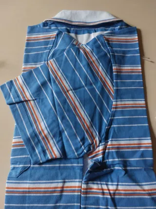 Polo Green Land uomo tg L righe blu/arancio