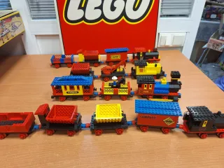 LOTE DE TRENES LEGO 180/181/724/726 AÑOS 70