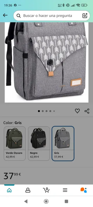 Mochila bolsa carro bebé