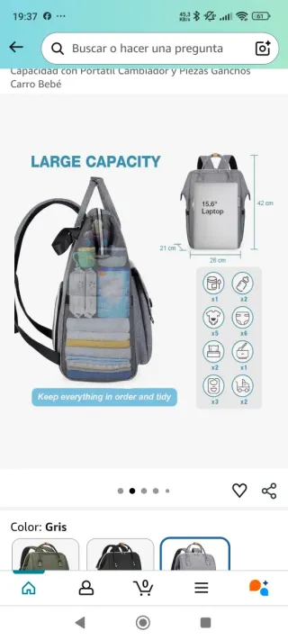 Mochila bolsa carro bebé