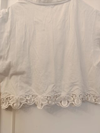 Zara Maglietta Smanicata Bianca XS