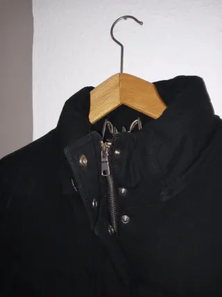 Abrigo Zara Woman Negro Plumas