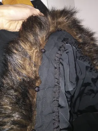 Abrigo Zara Woman Negro Plumas