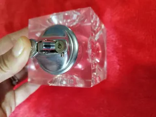 Encendedor de mesa cristal antiguo