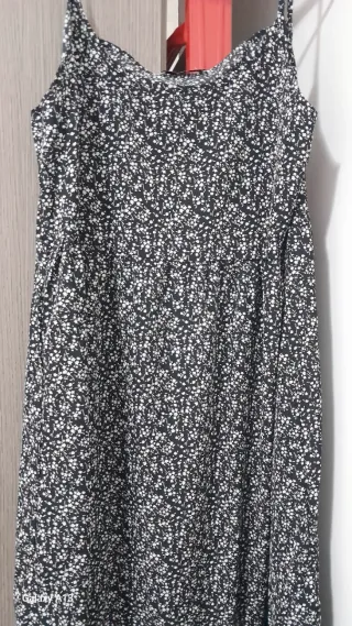 Vestito estivo donna fantasia floreale nero