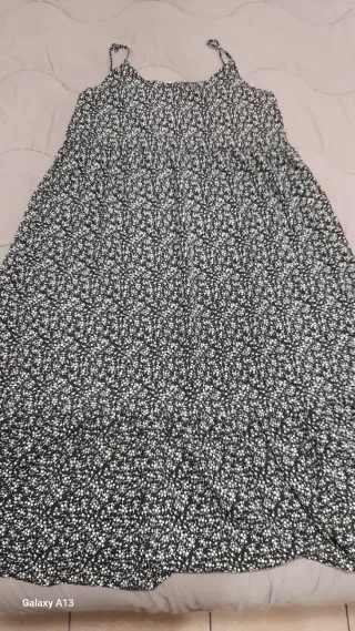 Vestito estivo donna fantasia floreale nero