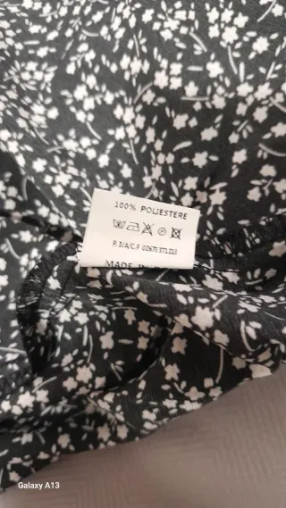 Vestito estivo donna fantasia floreale nero