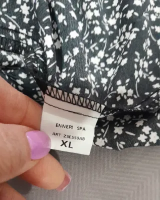 Vestito estivo donna fantasia floreale nero