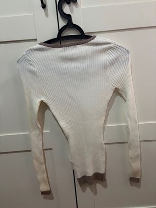 Jersey Morgan Blanco y Dorado Talla XS