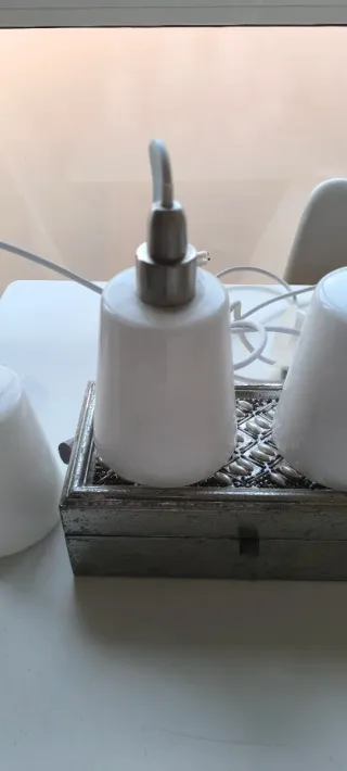 Juego 3 Lámparas Ikea Cristal Metal