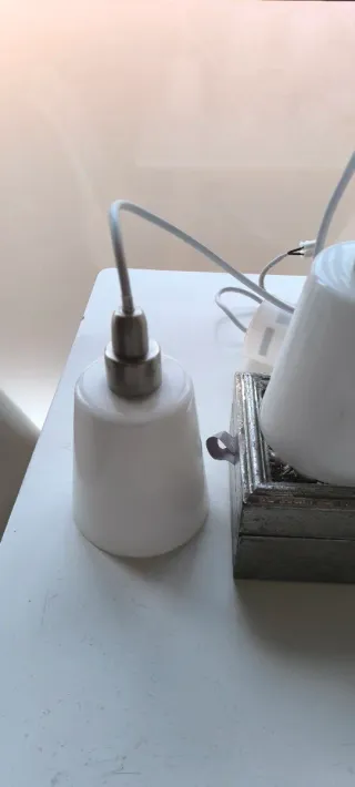 Juego 3 Lámparas Ikea Cristal Metal