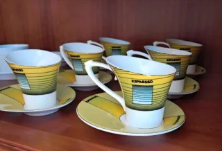 Juego de 6 tazas de café espresso