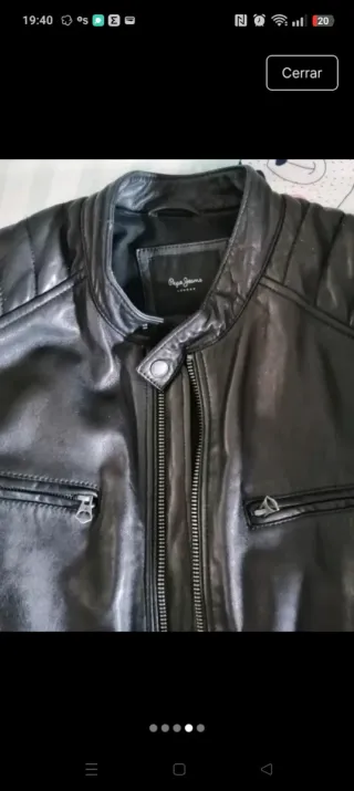 Chaqueta de cuero Pepe Jeans Negra
