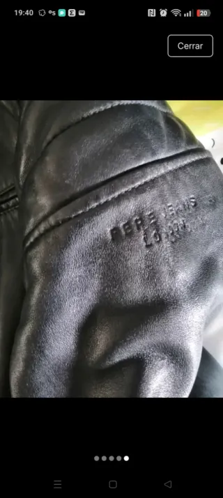Chaqueta de cuero Pepe Jeans Negra