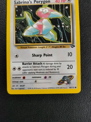 Carta Pokémon Sabrina's Porygon 98/132