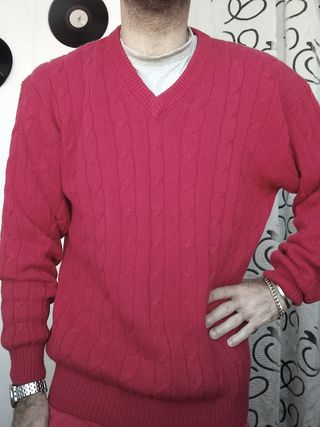 Maglione Rosso Crobb's Y2k Vintage Cotone Large