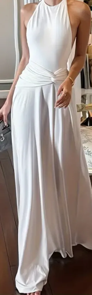 Vestido maxi blanco talla m.