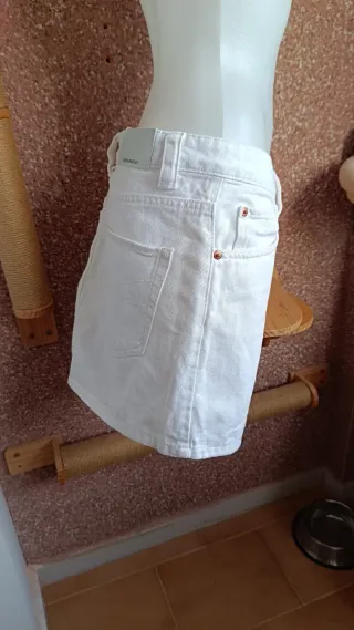 Falda vaquera blanca