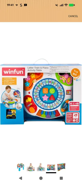 Mesa de actividades musical para bebés