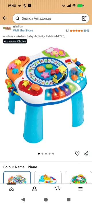 Mesa de actividades musical para bebés