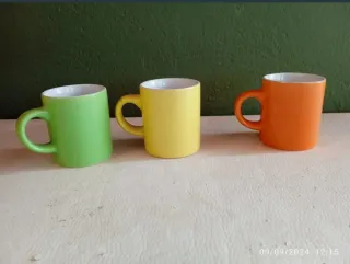 Pack 3 tazas cerámica caritas divertidas