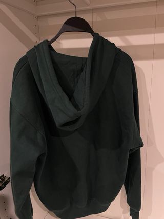 Sudadera Bershka verde con cremallera